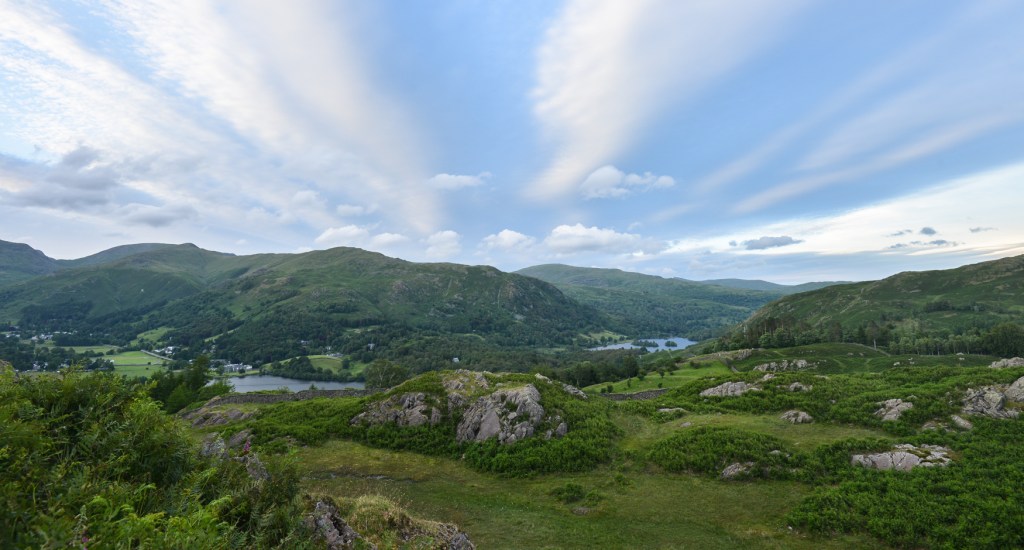 Looking down into Grasmere from Silver How