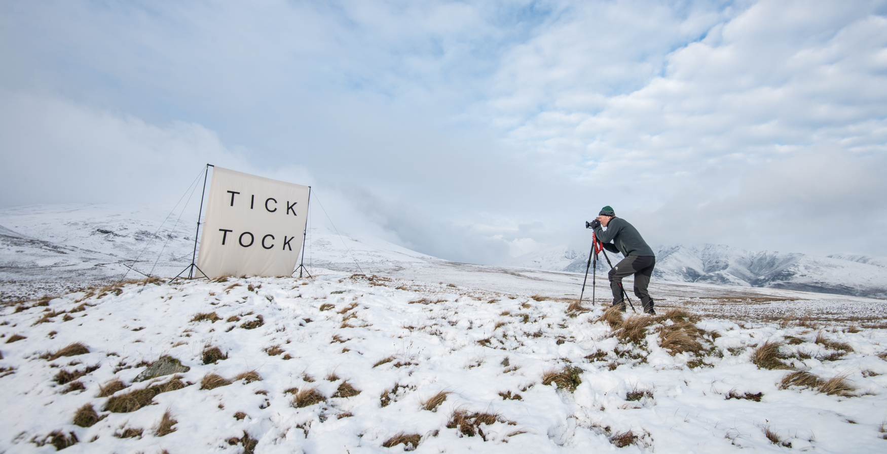 photographing Tick Tock on the Linhof film camera