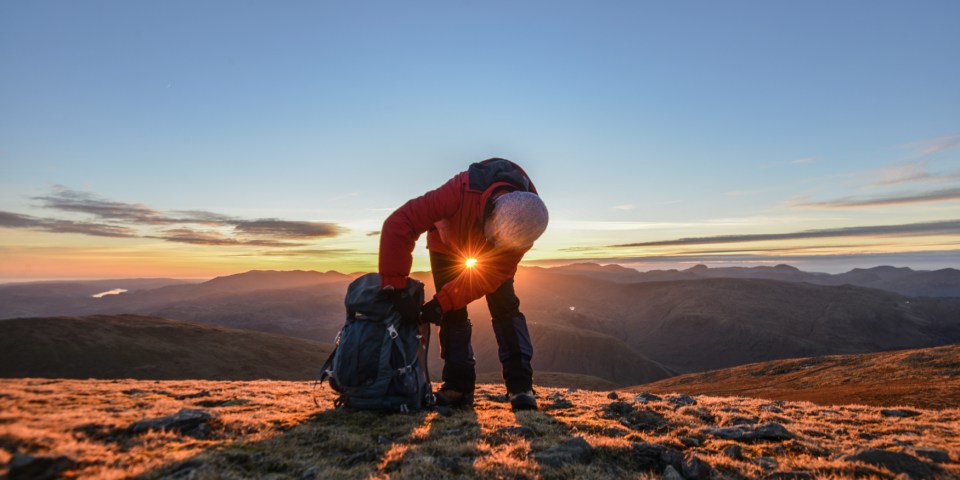 Packing up to come off the high ridges before sunset