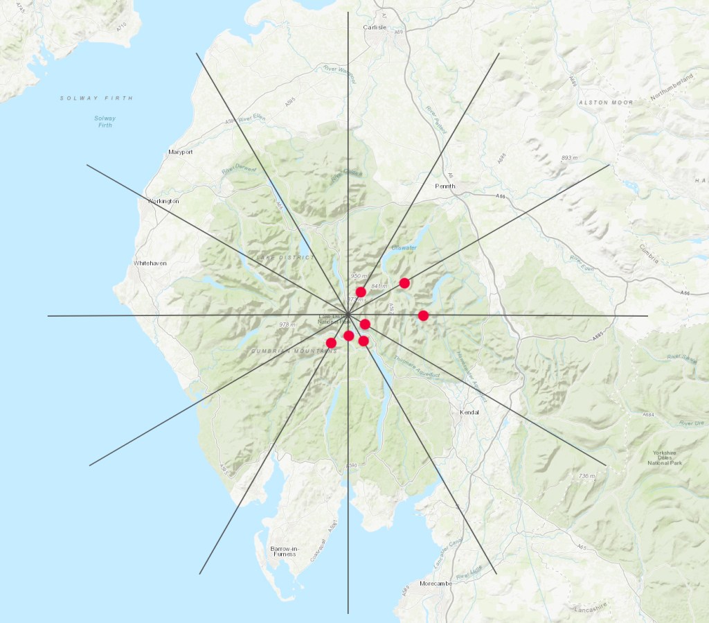 Map of Sense of Here campsites Jan to August 2019