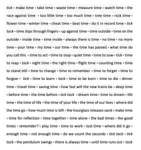 tick tock time poem