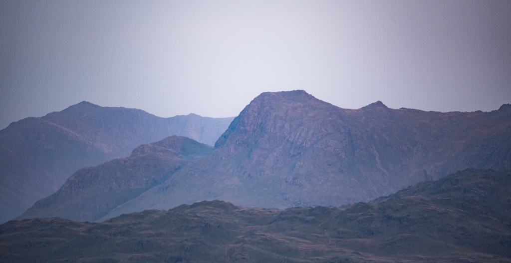 Langdale Pikes from Butter Crag early morning